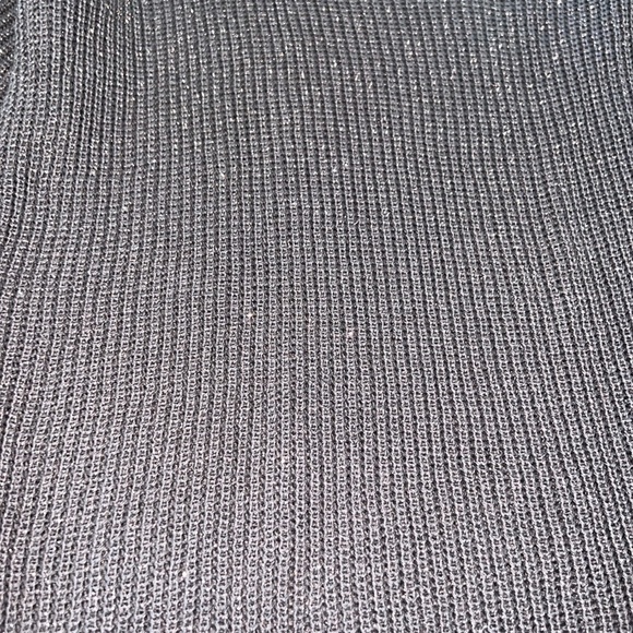 NWT Express Knit Top M Rose Gold Sparkly Glitter Metallic Tunic Length Relaxed - Picture 11 of 12